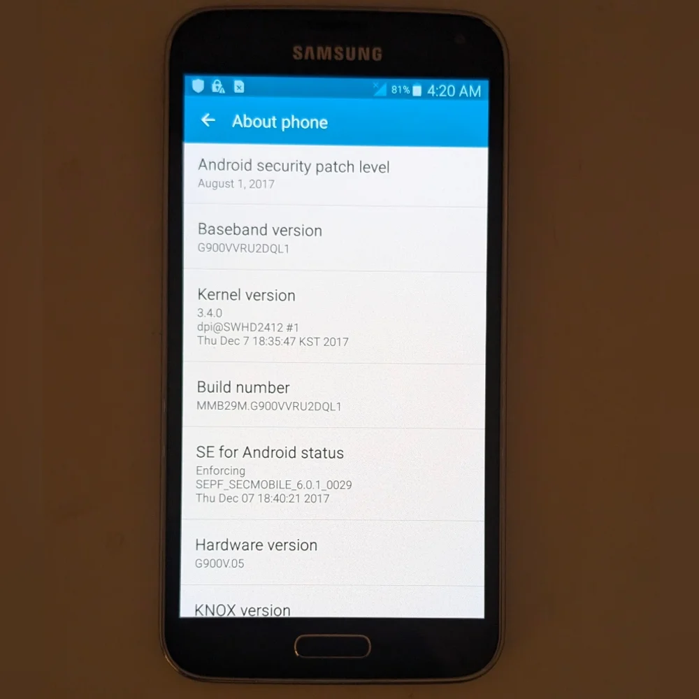Galaxy S5 Samsung 16GB Verizon Black